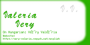 valeria very business card